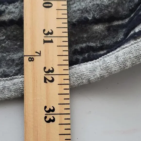 Lucky Brand Gray Black Aztec Waterfall Open Cardigan Sweater Women Size M - Picture 4 of 10